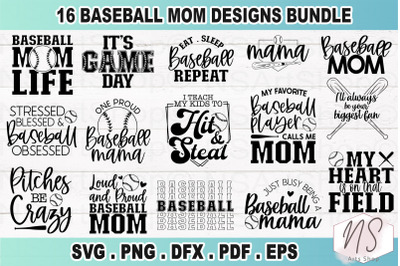 Baseball Mom  SVG Bundle, Baseball SVG, mom SVG, Baseball shirt SVG