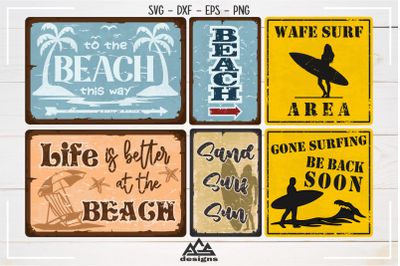 Beach Surfing Sign Sublimation Svg Design