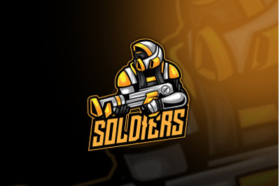 Soldier Robot Warrior Esport Logo