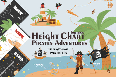 Height Chart - Pirates Adventures collection