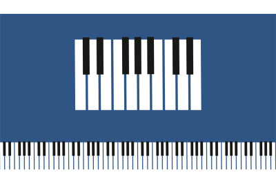 Piano seamless pattern. White and black keys of pianos, synthesizer or