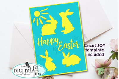 Happy Easter card papercut Cricut Silhouette svg dxf