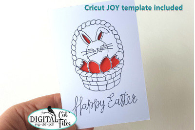 Easter card draw and cut Cricut Joy papercut card svg