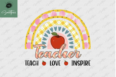 Teacher Retro Teach Love Inspire Design