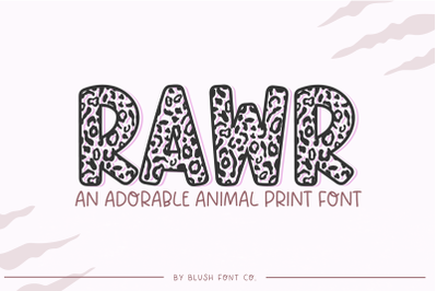 RAWR Animal Print Font
