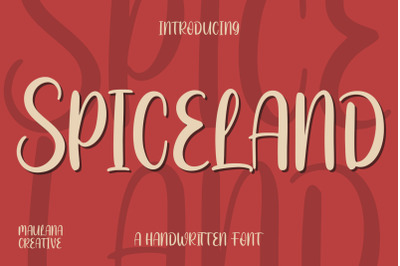 Spiceland Handwritten Display Font