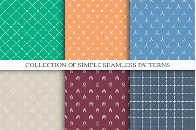 Color minimalistic seamless patterns