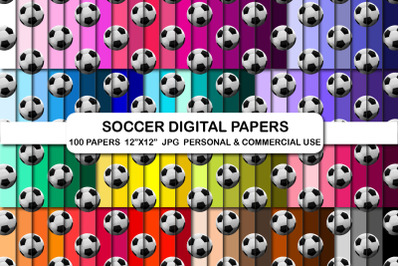 Soccer Digital Papers JPG, Sports soccer Pattern Background