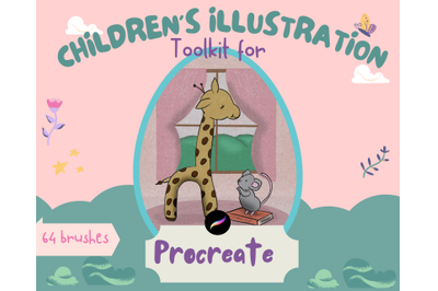 Childrens Illustration Toolkit for Procreate- 64 brushes