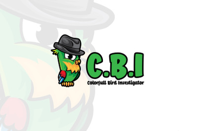 Bird Detective Cartoon Logo Mascot