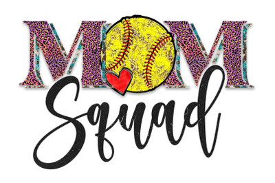 Mom Squad Sport Softball Sublimation