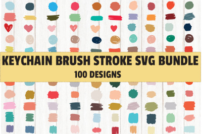Keychain Brush Stroke SVG Bundle