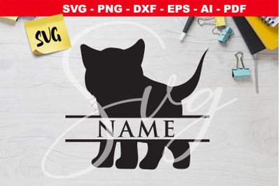 Baby cat monogram SVG cat silhouette svg