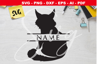 Maine coon monogram svg cat svg cat silhouette