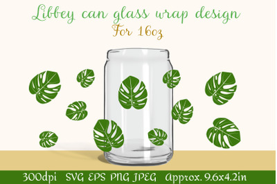 Libbey beer can glass wrap design 16oz