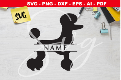 Poodle monogram SVG dog svg