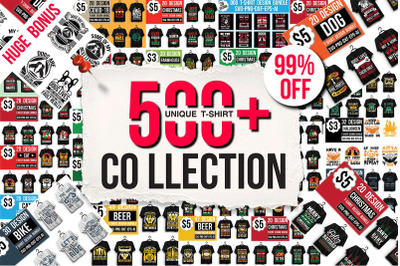 T-Shirt Design Bundle Mega Collection