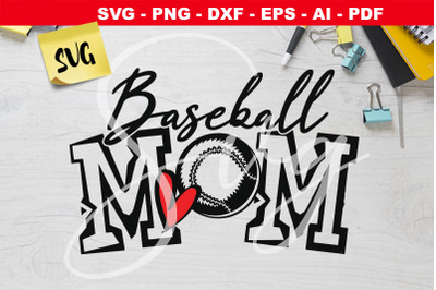 Baseball MOM svg