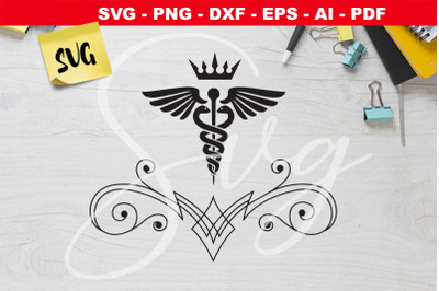 Caduceus SVG medical svg