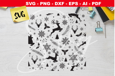 christmas pattern seamless SVG