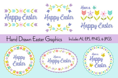 Hand Drawn Easter Graphics
