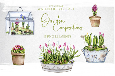 Garden Compositions Clipart