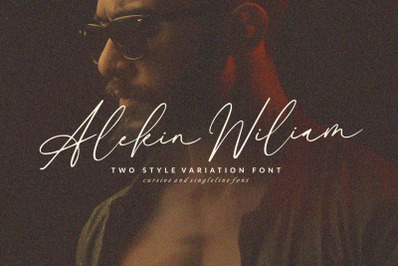 Alekin Wiliam - Singleline &amp; Signature Font