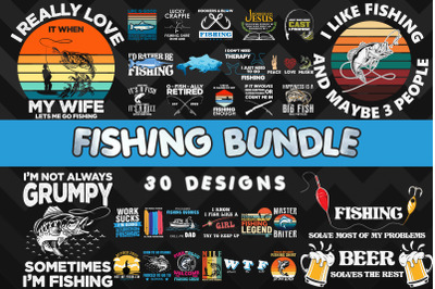 Fishing Bundle SVG 30 designs