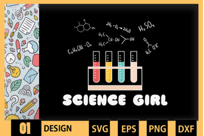 Science Girl Chemistry Biology Student