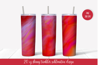 Red Tumbler Sublimation Wrap. Marble Texture Tumbler Design