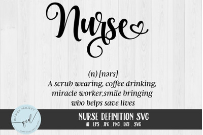 Nurse Definition SVG, Nurse Dictionary