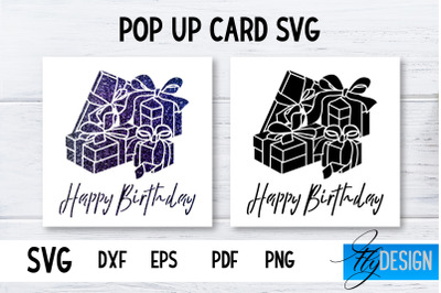 Birthday Pop Up Card SVG | 3d Card SVG | Birthday Card