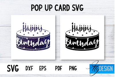 Birthday Pop Up Card SVG | 3d Card SVG | Birthday Card