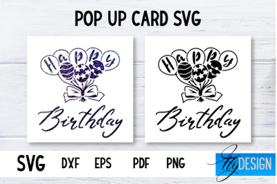 Birthday Pop Up Card SVG | 3d Card SVG | Birthday Card