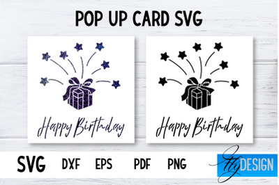 Birthday Pop Up Card SVG | 3d Card SVG | Birthday Card