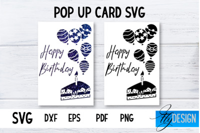 Birthday Pop Up Card SVG | 3d Card SVG | Birthday Card