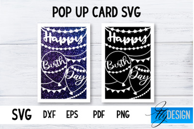 Birthday Pop Up Card SVG | 3d Card SVG | Birthday Card