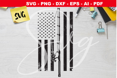 Fishing Flag svg american flag svg fisher svg