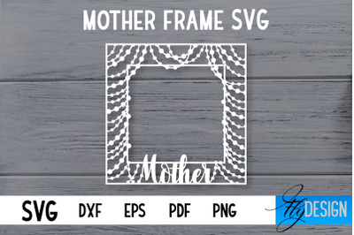 Mother Frame SVG | I love Mom Frame SVG | Mother Photo Frame SVG