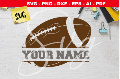 American Football Name Frame svg