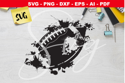 Grunge american Football Paint splatter SVG