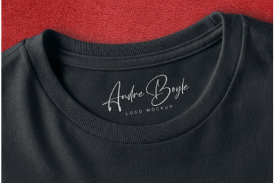 Black Tshirt Brand Logo Mockup