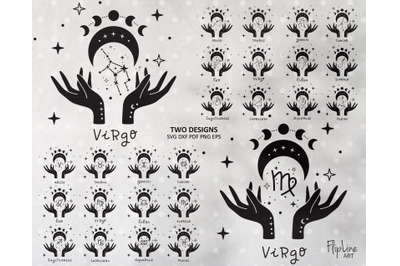 Zodiac signs SVG &amp; PNG clipart, Astrology svg, Horoscope svg