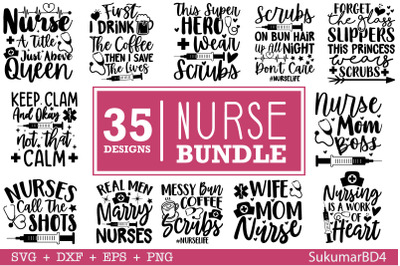 Nurse SVG Bundle 35 Design