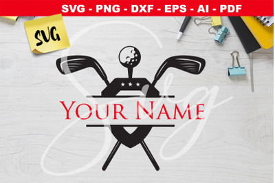 Golf Name Frame SVG golf svg