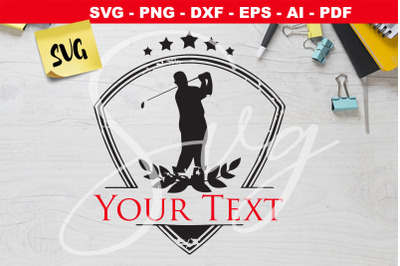 Golf svg golf name frame