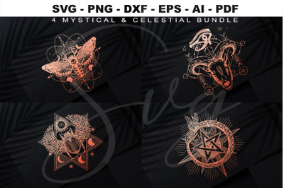 Mystical and celestial SVG bundle