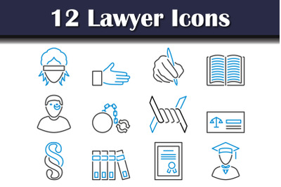 Lawyer Icon Set