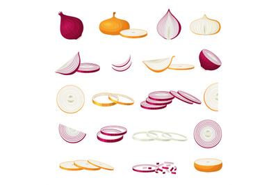 Sliced fresh onion. Purple natural food healthy cutting products vitam