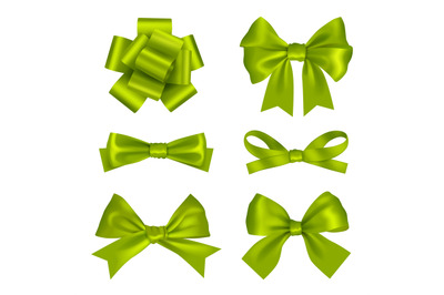 Decorative bows. Gift decoration colored symbols christmas ribbons hol